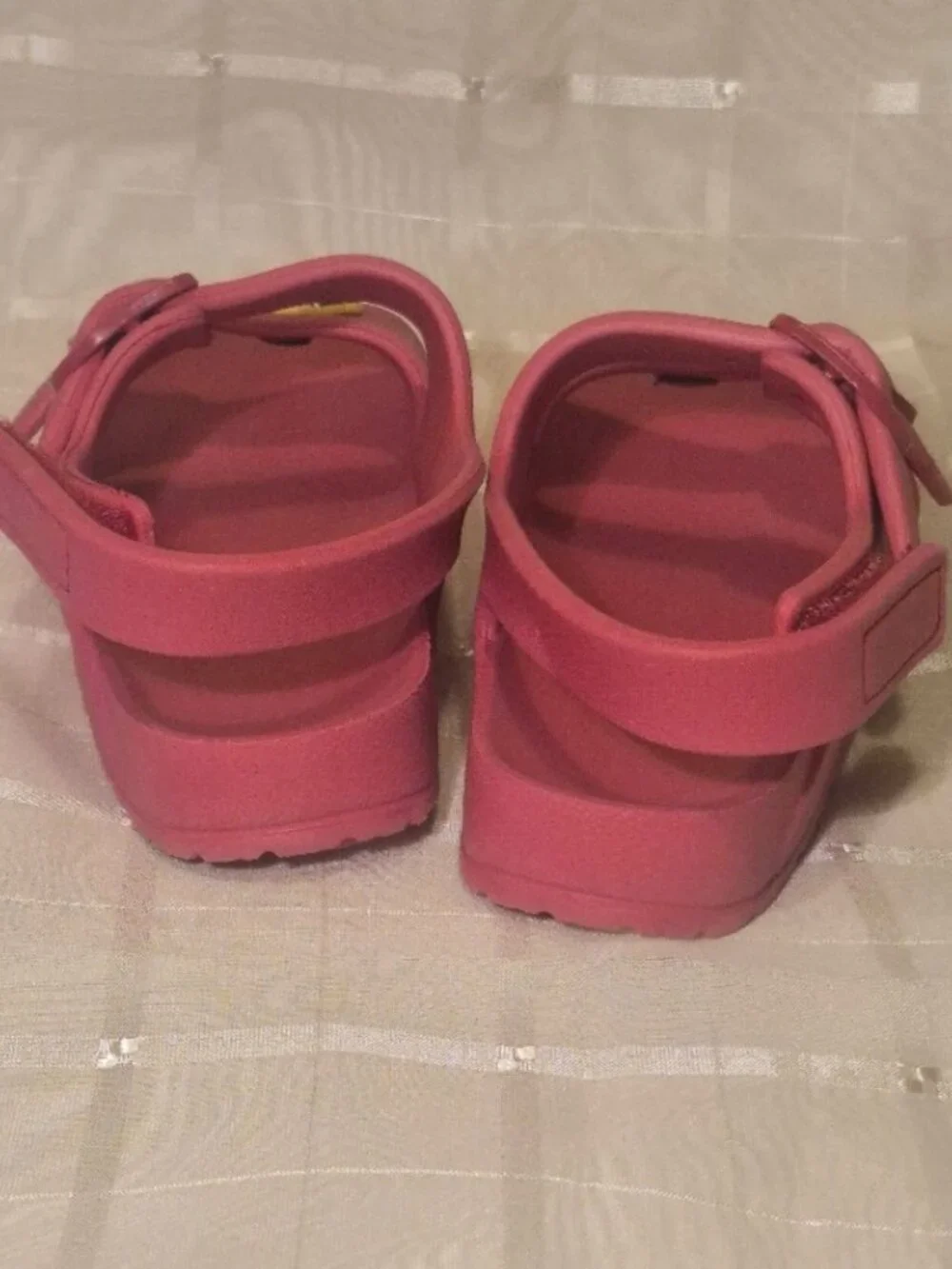 WONDER NATION Toddler Boys Size 11-12 EVA Two Buckle Sandals Ankle Strap • Red